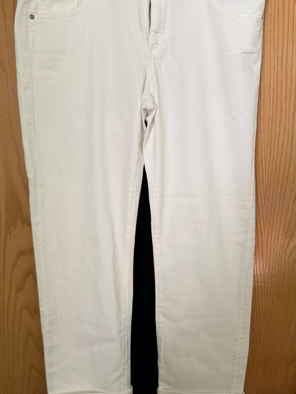 Ag Adriano Goldschmmied White “The Stevie Cuff” Jeans